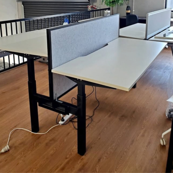 Electric Standing Desks / Back-to-Back Workstations with Dividers